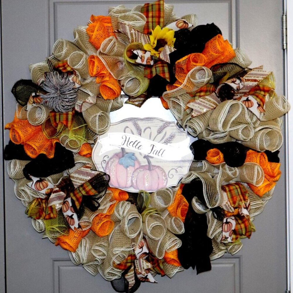 Custom Welcome Fall Wreath